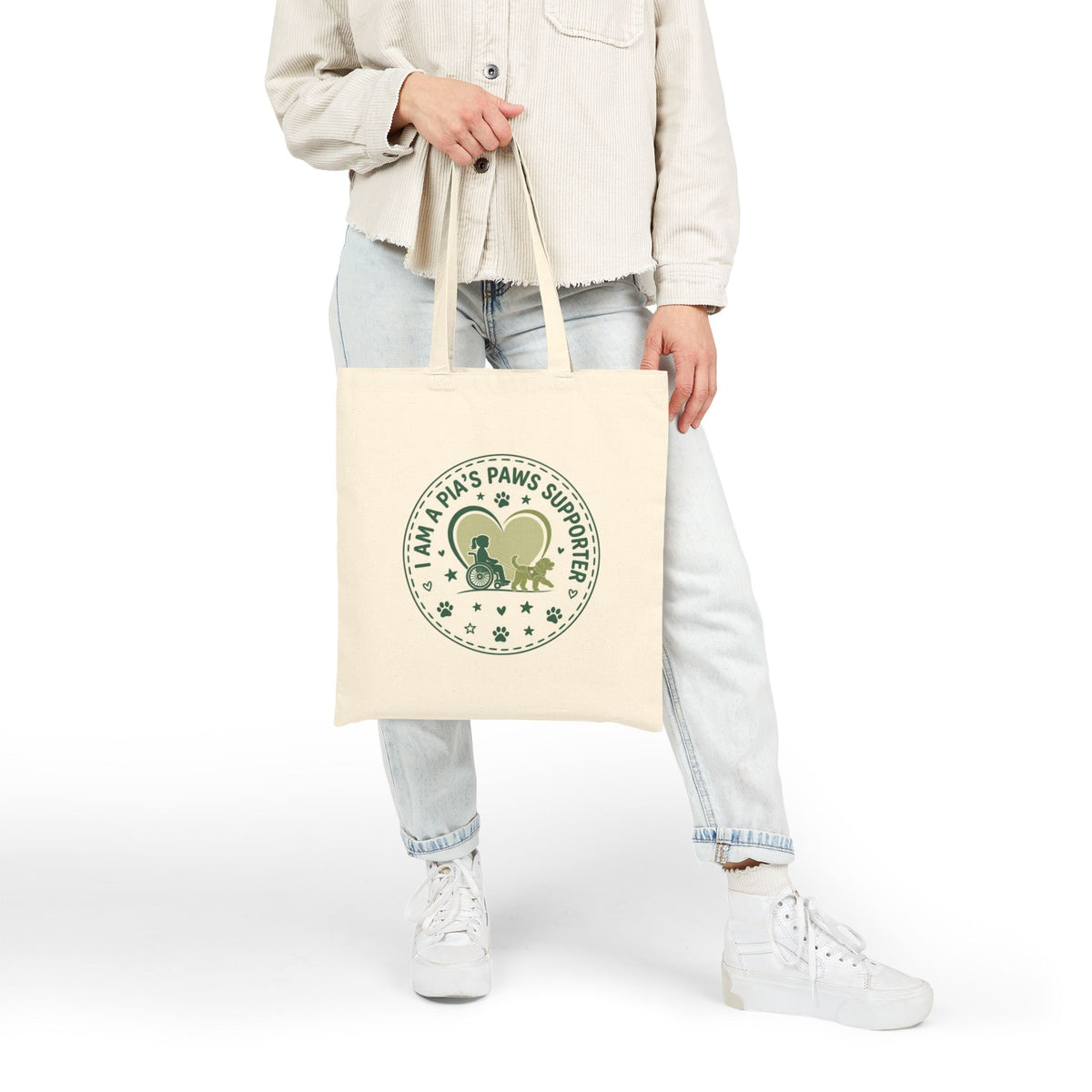 I'm a Pia's Paws Supporter Cotton Canvas Tote Bag