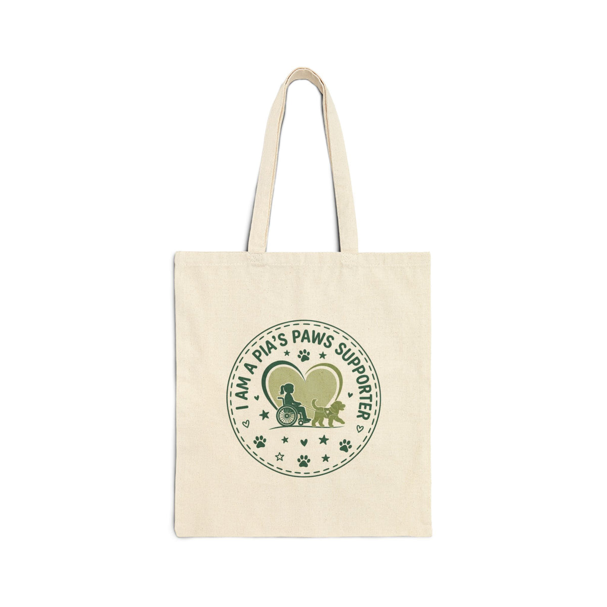 I'm a Pia's Paws Supporter Cotton Canvas Tote Bag