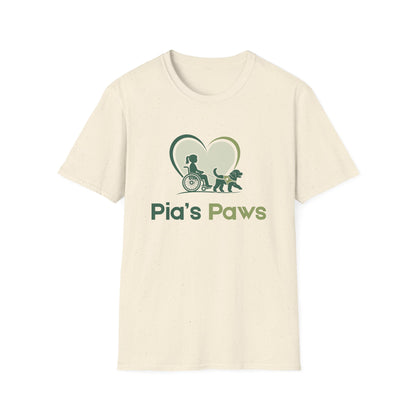 Pia's Paws T-Shirt featuring the Pia & Crazy Heart Design