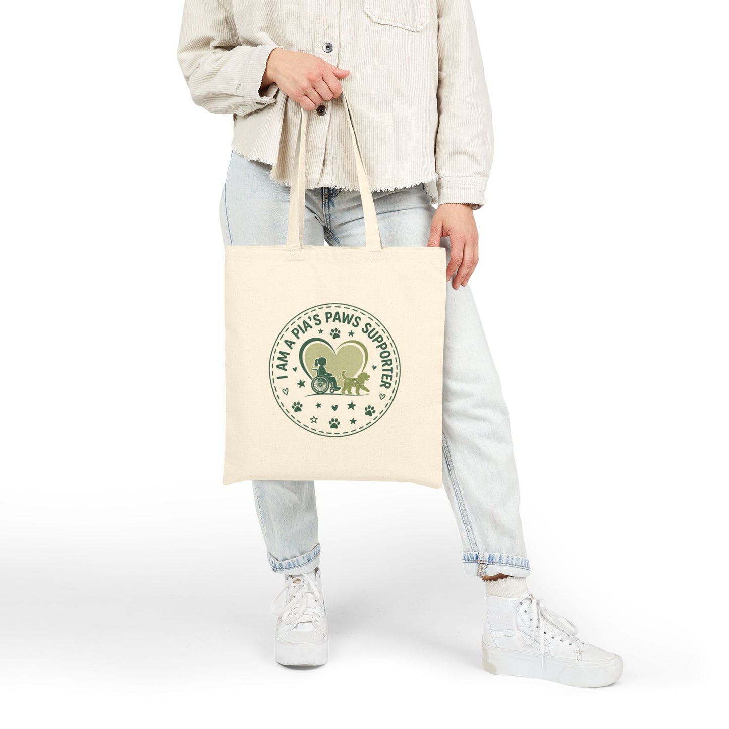 I'm a Pia's Paws Supporter Cotton Canvas Tote Bag