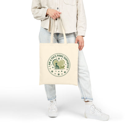 I'm a Pia's Paws Supporter Cotton Canvas Tote Bag